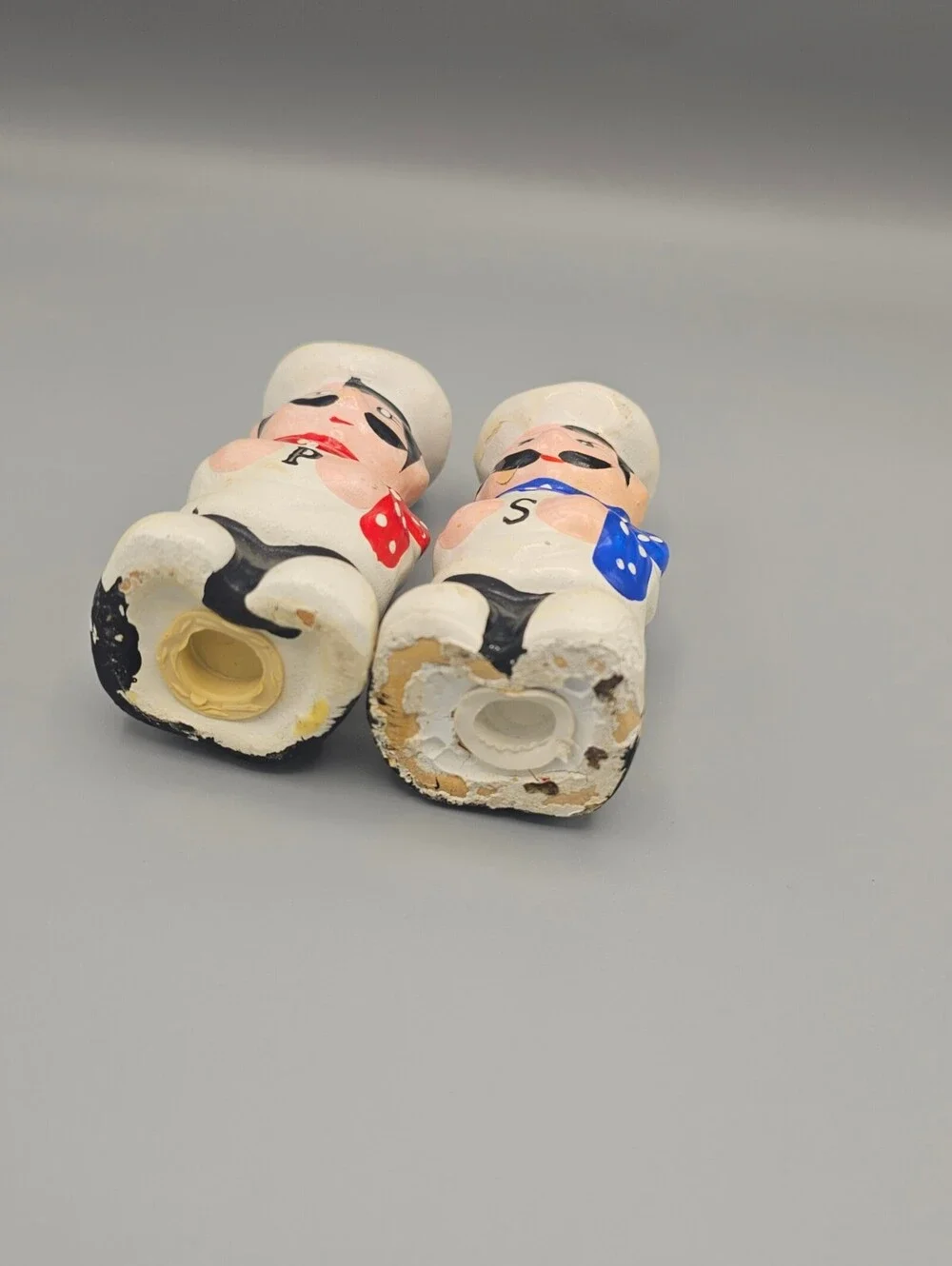 Vintage Ceramic Chef Salt and Pepper Shakers Set
